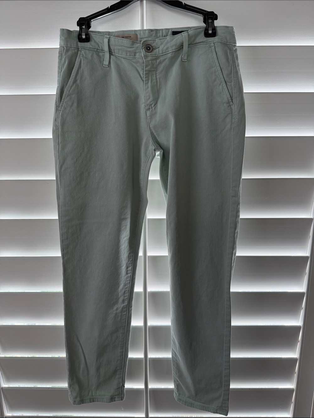 AG Adriano Goldschmied Straight Leg Pants in Sage Green